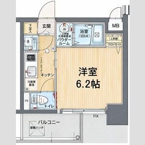 1K 間取り図