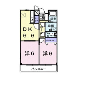 2DK 間取り図
