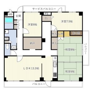 4LDK 間取り図