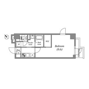 1K 間取り図