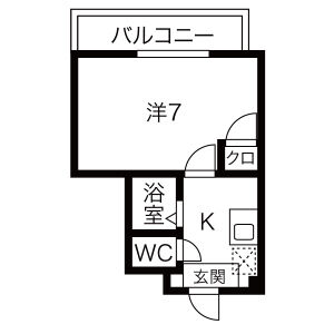 1K 間取り図
