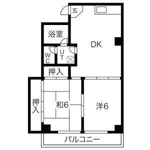 2LDK 間取り図