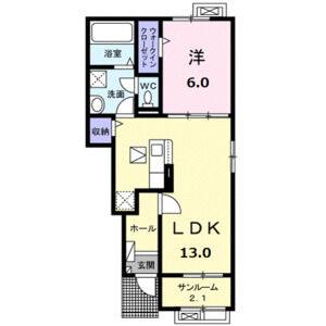 1LDK 間取り図