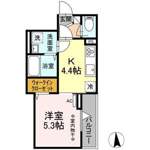 1K 間取り図