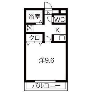 1K 間取り図
