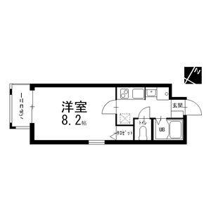 1K 間取り図