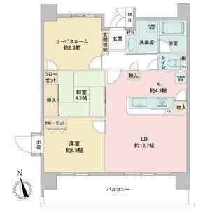 2LDK 間取り図