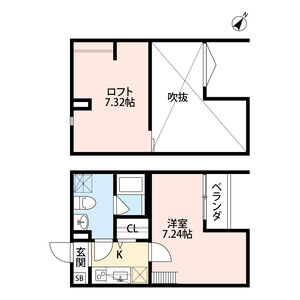 1K 間取り図