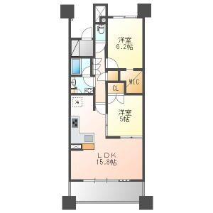 2LDK 間取り図