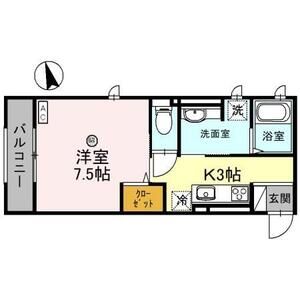1K 間取り図