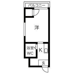 1K 間取り図