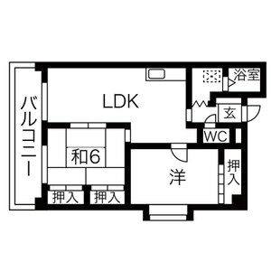 2LDK 間取り図
