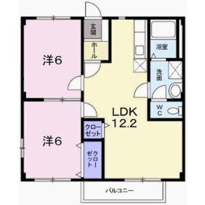 2LDK 間取り図