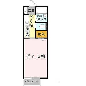 1K 間取り図