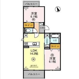 2LDK 間取り図