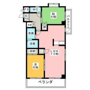 2LDK 間取り図