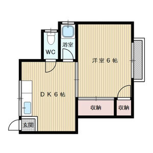 1DK 間取り図