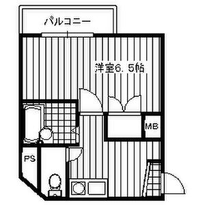 1K 間取り図