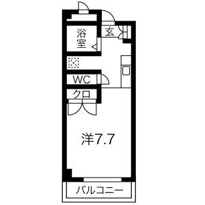 ワンルーム 間取り図