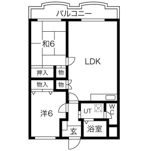 2LDK 間取り図