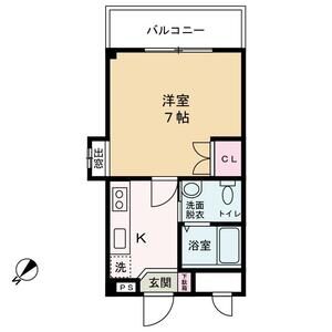 1K 間取り図