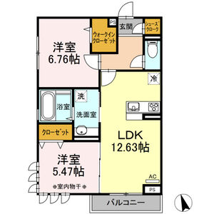 2LDK 間取り図