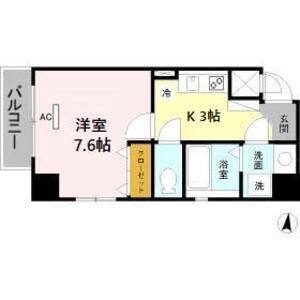 1K 間取り図