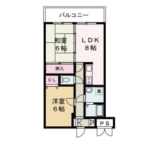 2LDK 間取り図