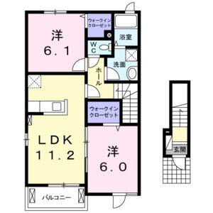 2LDK 間取り図