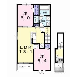 2LDK 間取り図