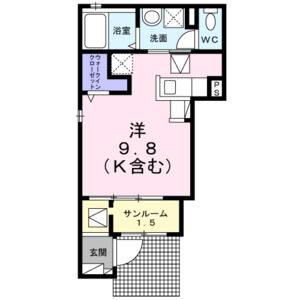 ワンルーム 間取り図