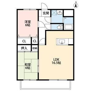 2LDK 間取り図