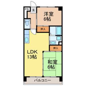 2LDK 間取り図