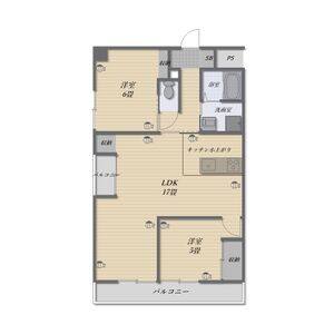 2LDK 間取り図