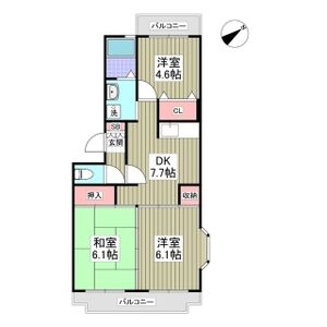 3DK 間取り図