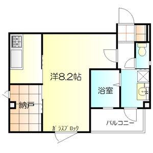 1K 間取り図