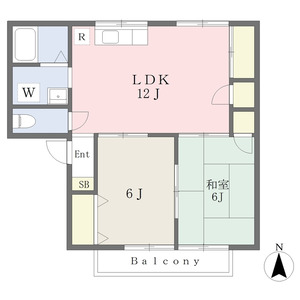 2LDK 間取り図