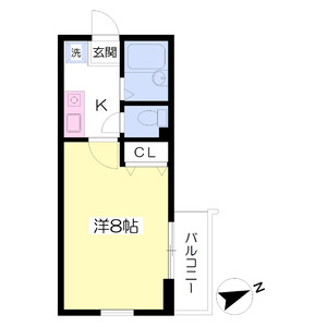 1K 間取り図