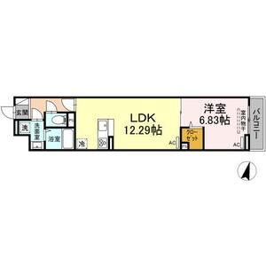 1LDK 間取り図