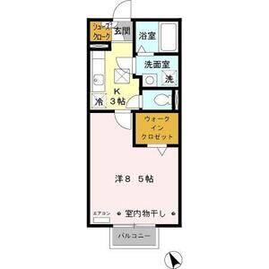 1K 間取り図