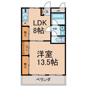 1LDK 間取り図