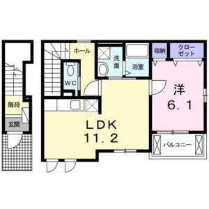 1LDK 間取り図