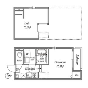 ワンルーム 間取り図