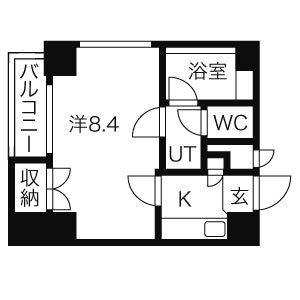 1K 間取り図