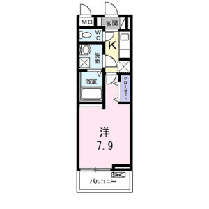 1K 間取り図