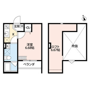 1K 間取り図