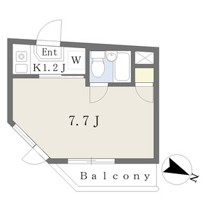 1K 間取り図