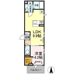 1LDK 間取り図