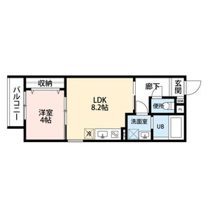 1LDK 間取り図