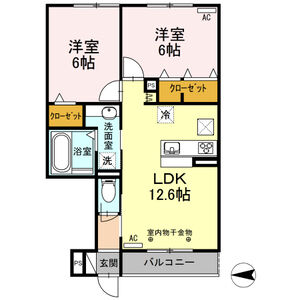 2LDK 間取り図